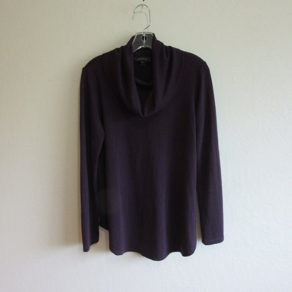 KAREN KANE Berry L Long Sleeve Pullover Cowl Neck Knit Sweater